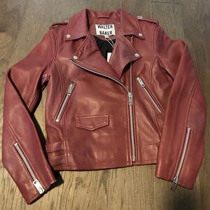 Walter Baker Oxblood Leather Jacket